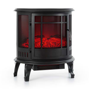 Megève Elektrischer Kamin 1850W LED-Feuer Thermostat dimmbar schwarz
