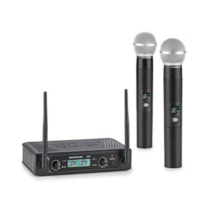 UHF200F-2H 2-Kanal UHF-Funkmikrofon-Set Receiver 2xHandmikro