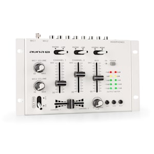 TMX-2211 MKII DJ-Mixer 3/2-Kanal Crossfader Talkover Cue Rack-Einbau weiß