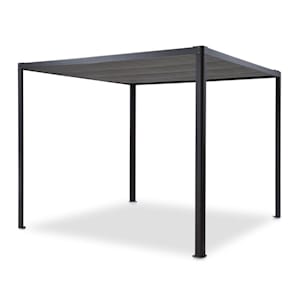 Pantheon RemoteShade Pavillon motorisiertes Dach 3x3m 280g/m² Polyester Aluminium grau