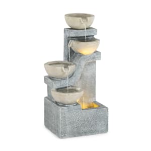 Delos fontaine LED intérieur et extérieur 5 m câble ciment gris