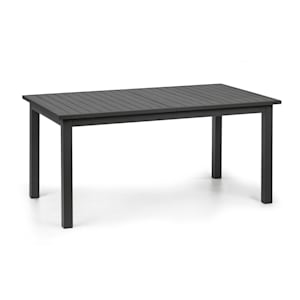 Toledo Mesa de jardín 213 x 90 cm Extensible Aluminio Antracita
