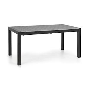 Menorca Expand Mesa de jardín 163 x 95 cm Aluminio Polywood Antracita