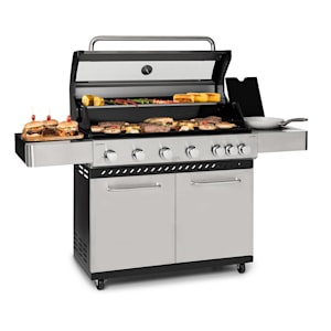 Valkyrie Gasgrill 6x3,2 + 2,9 kW Sichtfenster 94x42 cm Grill Edelstahl
