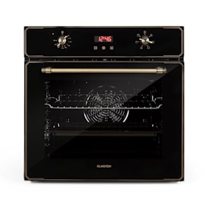 Elizabeth, beépíthető sütő, retro dizájn, 6 funkció, 50 - 250 ° C, fekete