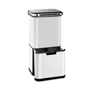 Touchless Ultraclean, odpadkový koš se senzorem, 60 l, 3 nádoby, ušlechtilá ocel, bílý