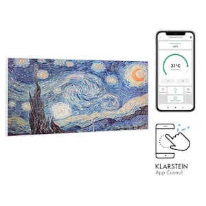 Wonderwall Air Art Smart Infrarotheizung 120x60cm 700W Wandinstallation App-Steuerung Sternennacht