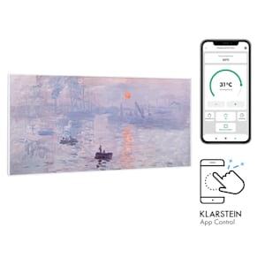 Wonderwall Air Art Smart Infrarotheizung 120x60cm 700W Wandinstallation App-Steuerung Sonnenaufgang
