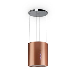 Barett Inselabzugshaube Ø35cm Umluft 560m³/h LED Aktivkohlefilter