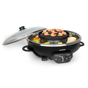 Szechuan 2-en-1Hot Pot et plaque à grillades 5l 1350 / 600 W noir