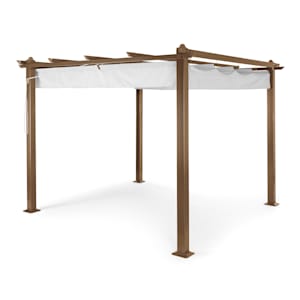 Pantheon Rust Pergola Aluminiumkantrohr 3x3m 6 Eckpfosten wasserabweisend