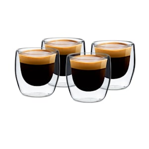 Vienna verres thermos à double paroi en verre borosilicaté fait main 80 ml