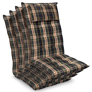 Sylt Cojín acolchado Cojín de exterior para sillas con respaldo alto Almohada Poliéster 50x120x9cm