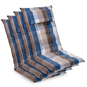 Sylt, Imbottitura, Schienale Alto, Sedia da Giardino, Poggiatesta, Poliestere, 50x120x9cm
