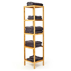 Shelf multi-purpose shelf 5 tiers 34x140x33cm (WxHxD) combinable bamboo