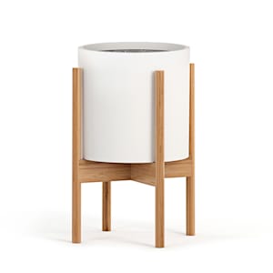 Portaplantas Zeist+Gendt bambú o acacia 2 alturas con maceta de Fiberstone