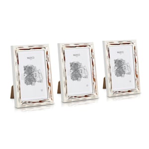 Lancaster Cadre photo rectangulaire set de 3 photos 17x12 cm passe-partout bois