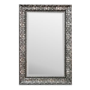 Manresa miroir mural cadre en bois rectangulaire 90 x 60 cm vintage