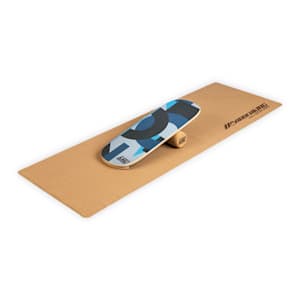 Indoorboard Flow Balance Board + Matte + Rolle Holz / Kork