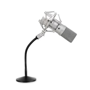 Electronic-star Set podcast micro studio avec micro USB argent et pied de table
