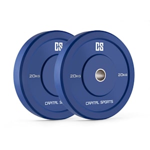 Nipton Discos de peso Pareja 20 kg azul Goma dura