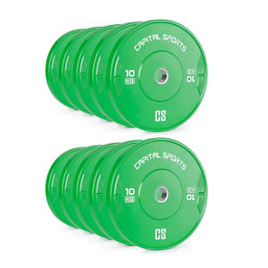 Nipton Discos de peso 5 parejas 10 kg verde Goma dura