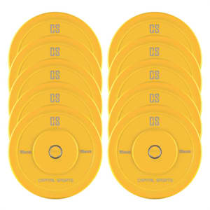 Nipton Bumper Plates 5 Paar 15kg Gelb Hartgummi