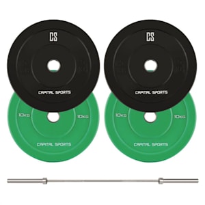 Nipton Mens set I Olympic Bar gewichtschijven 2 paar 5 & 10 kg