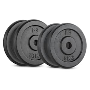 IPB 30 kg set gewichtsschijven 2 x 5 kg + 2 x 10 kg 30 mm