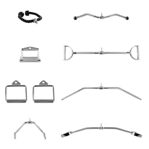 Mastergym Cavi da Trazione Set di 7 Supporti per Cavi da Trazione Acciaio Nylon