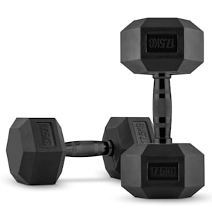Hexbell Black Dumbbell Kurzhantel Paar 2 x 17,5 kg