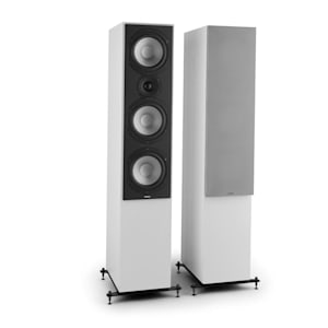 Reference 801 drie-weg staande luidsprekerset wit incl. zilveren covers