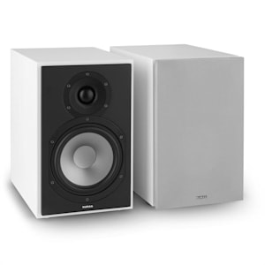 Reference 802 Altoparlanti a Due Vie da Mensola Coppia bianco incl. Cover argento