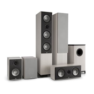 Reference 851 5.1-Soundsystem gris roble con cover plata