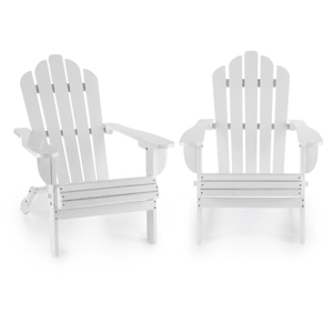 Vermont tuinstoel set 2 st Adirondack-stijl dennenhout wit