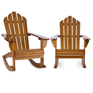 Rushmore hamaca silla de jardín 2 piezas estilo Adirondack marrón