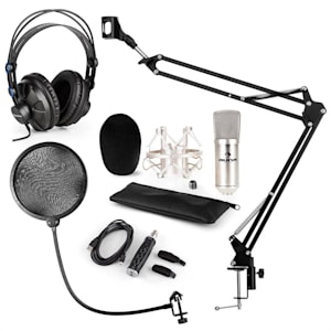CM001S Set Microfono V4 Cuffie Condensatore Adattatore USB Braccio Anti-Pop