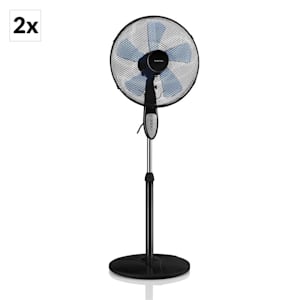 Summerjam Standventilator 2er-Set Standlüfter 50W 3 Stufen schwarz