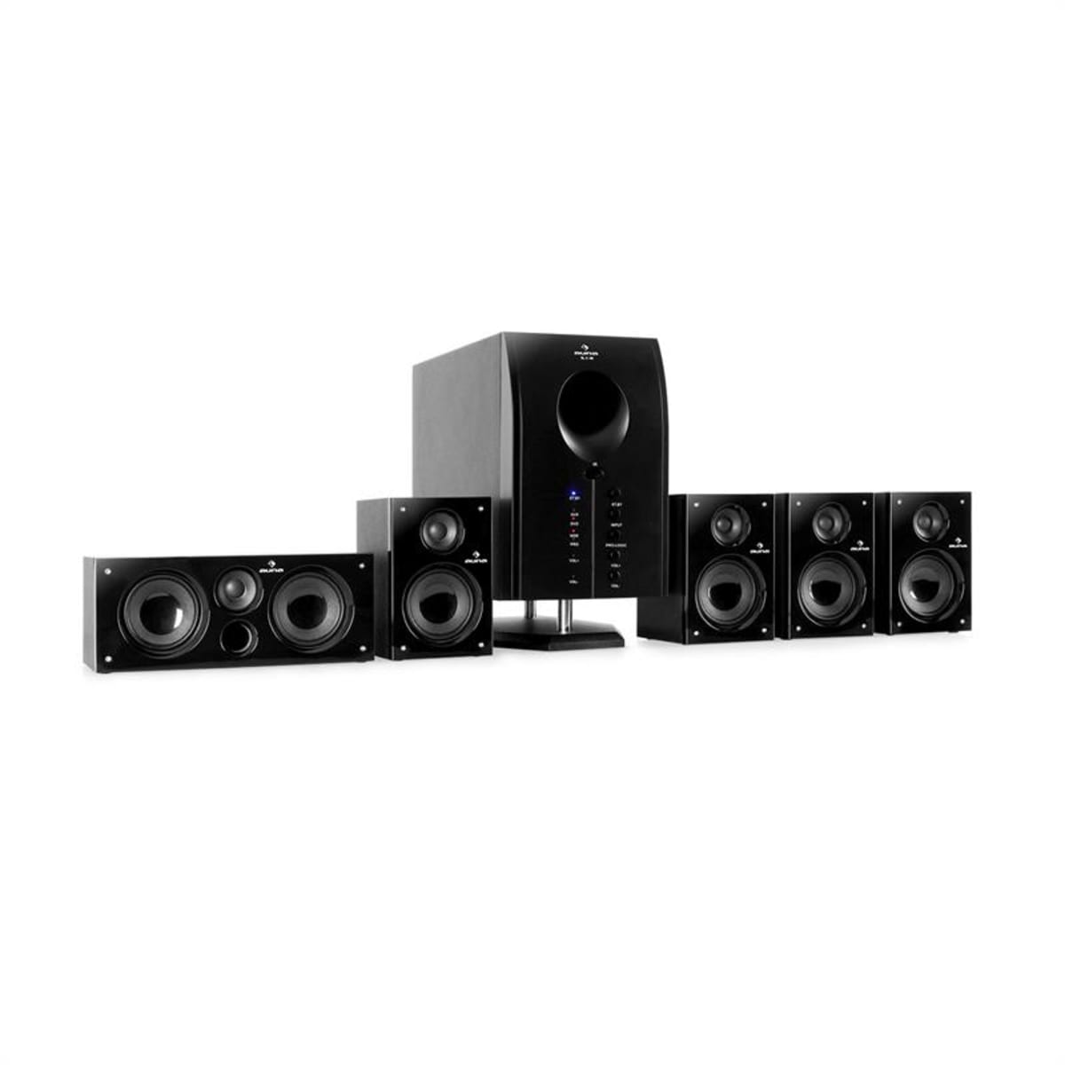 auna Areal 525 BK 5.1 set enceintes dynamiques surround home cinéma 125  Watt RMS Noir