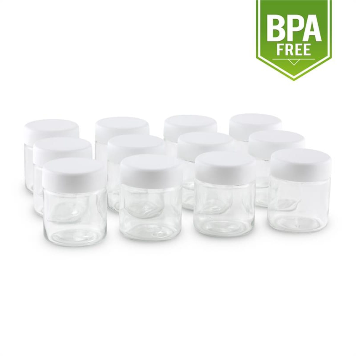 Juego de vasos para yogurtera Gaia Tapa roscada 210ml 12x