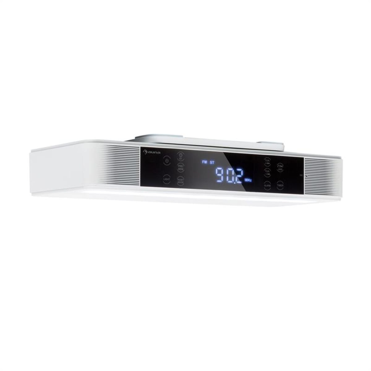 KR-130 Bluetooth radio de cocina función manos libres FM luz LED plata  Plata Metálica