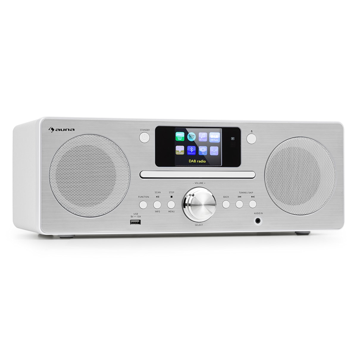 Minicadena de Música con Reproductor de CD HiFi, Bluetooth, Radio