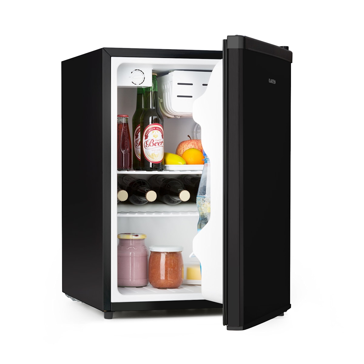 Eosnow Auto-Kühlschrank, 4 Liter, robuste ABS-Kosmetikaufbewahrung,  abnehmbare Trennwand, tragbarer Mini-Kühlschrank für Lebensmittel, Kosmetik