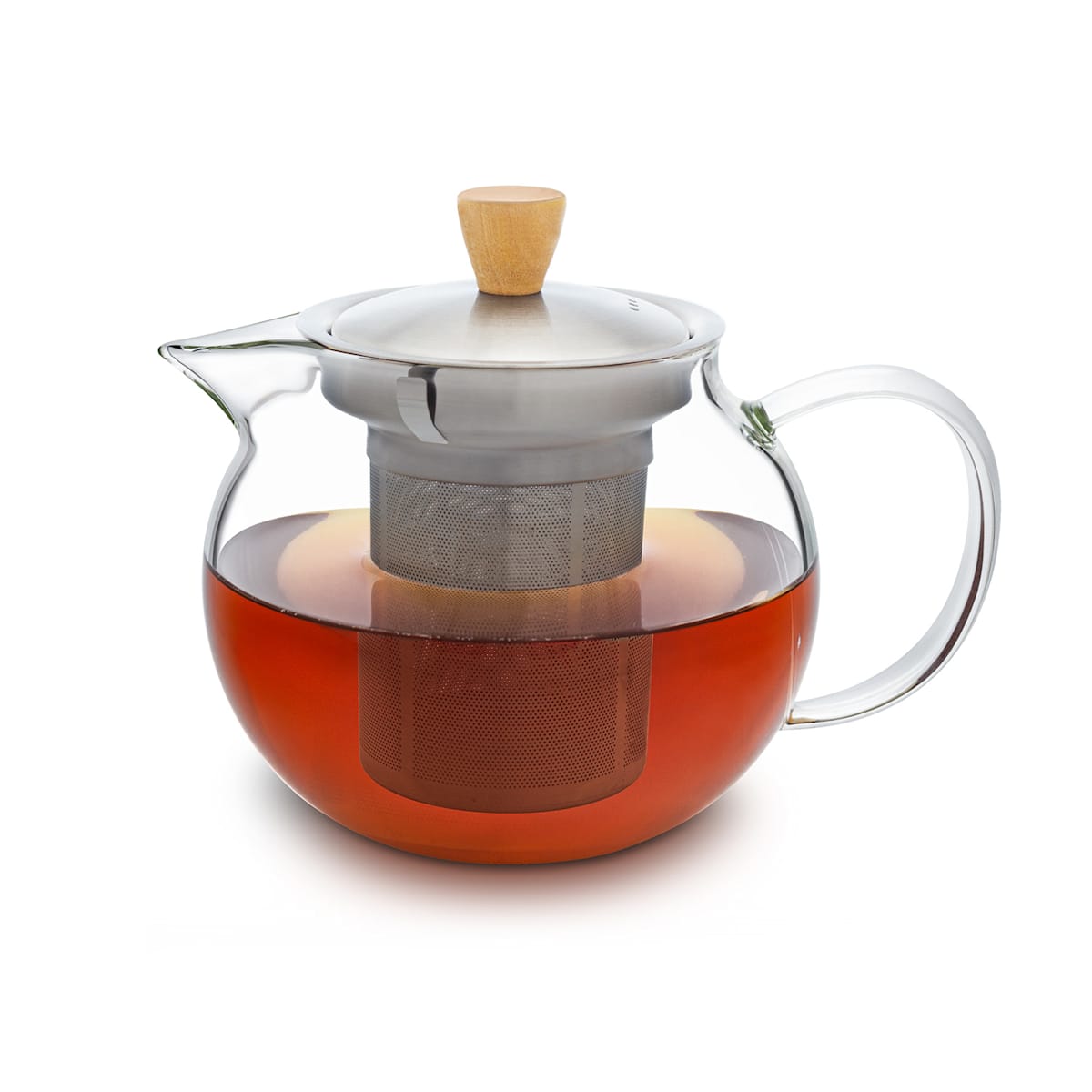 Théière en verre de 450ml, bouilloire à thé avec infuseur amovible