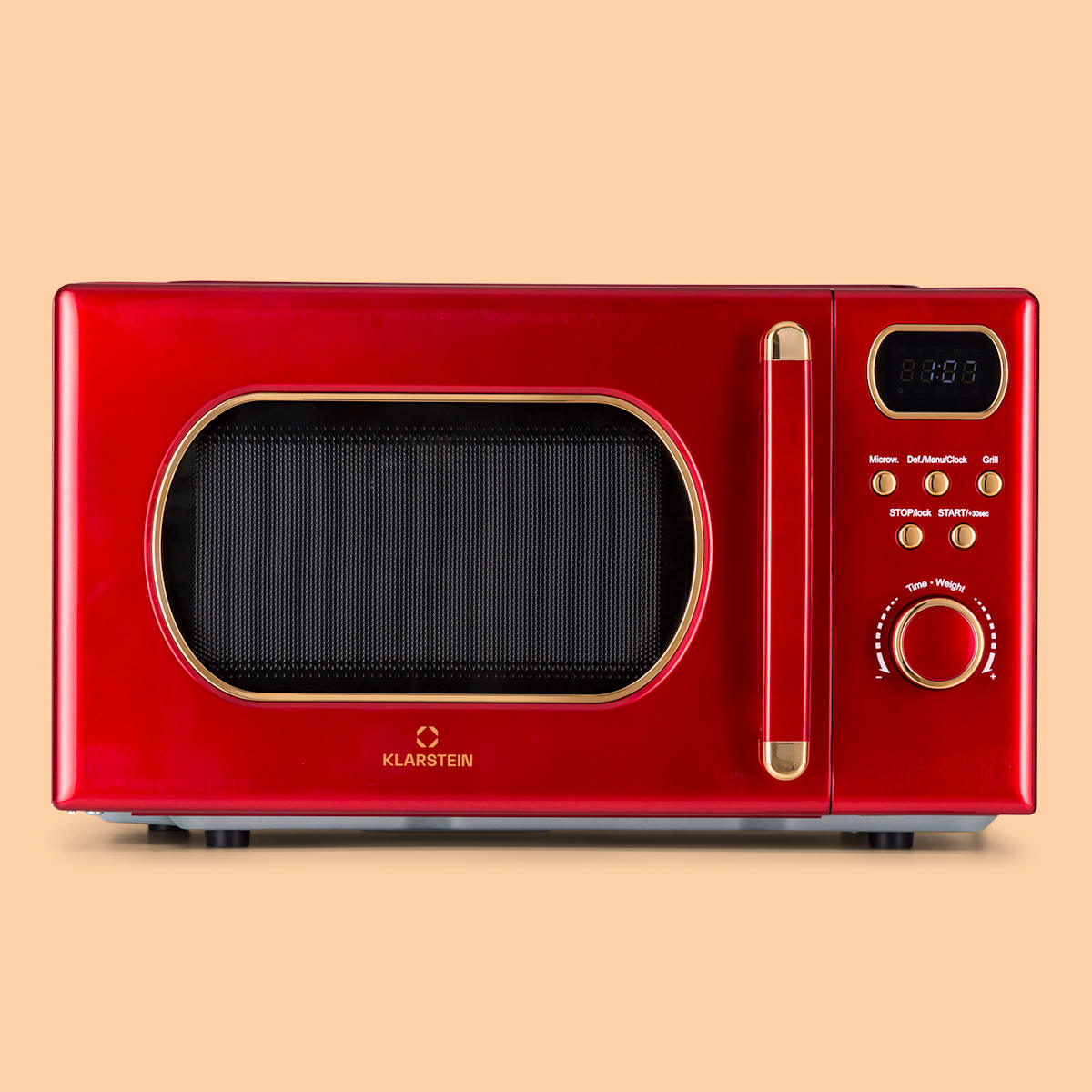 Microondas con grill retro Clatronic MWG 790 20 litros, 700/1000W, display  digital, timer, Rojo - Microondas - Los mejores precios