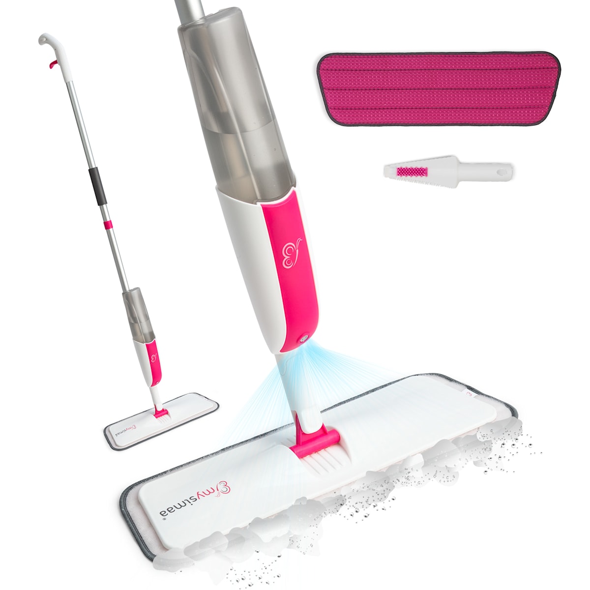 Glisten Spray Mop Wischmop 2-in-1 Bodenwischer, Allzweck-Reinigung, mit  Spritzfunktion, Wassertank, Mikrofaser-Bezug, 39 x 125 x 12,5 cm