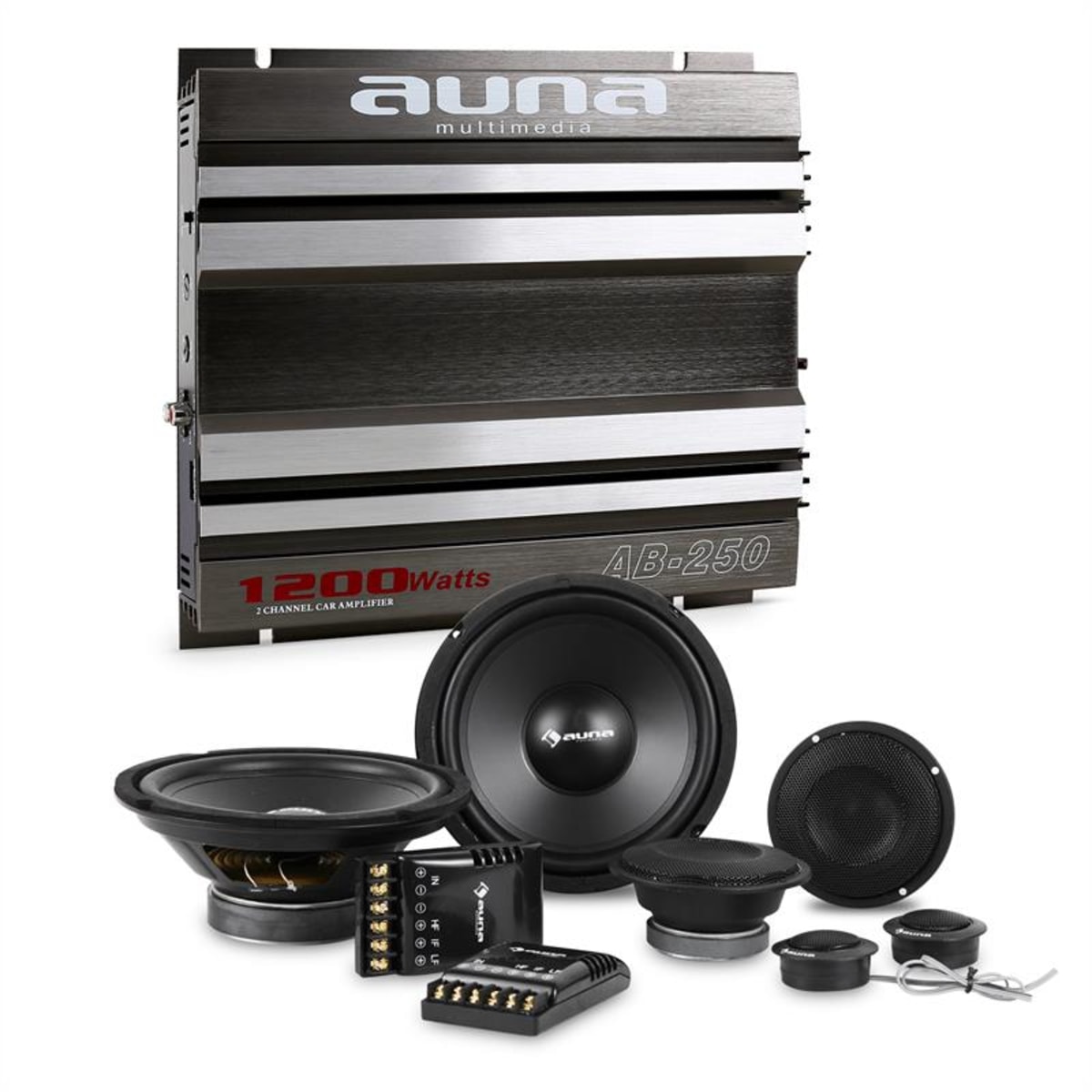 CS-Comp-8 Set de altavoces Hi-Fi para coche con amplificador de 2 canales