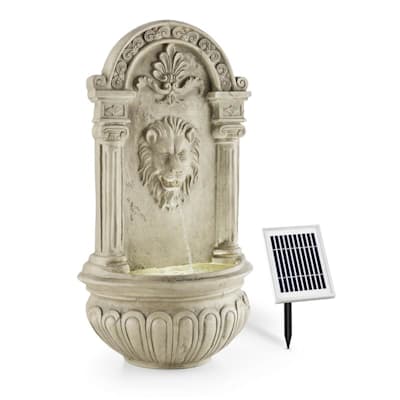 Lowenstein Wall Fountain Garden Fountain Solar 2w Led Polyresin