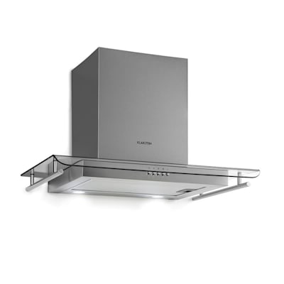 Klarstein Maverick Hotte Aspirante 70cm 400 M H 65db Inox Argent Verre