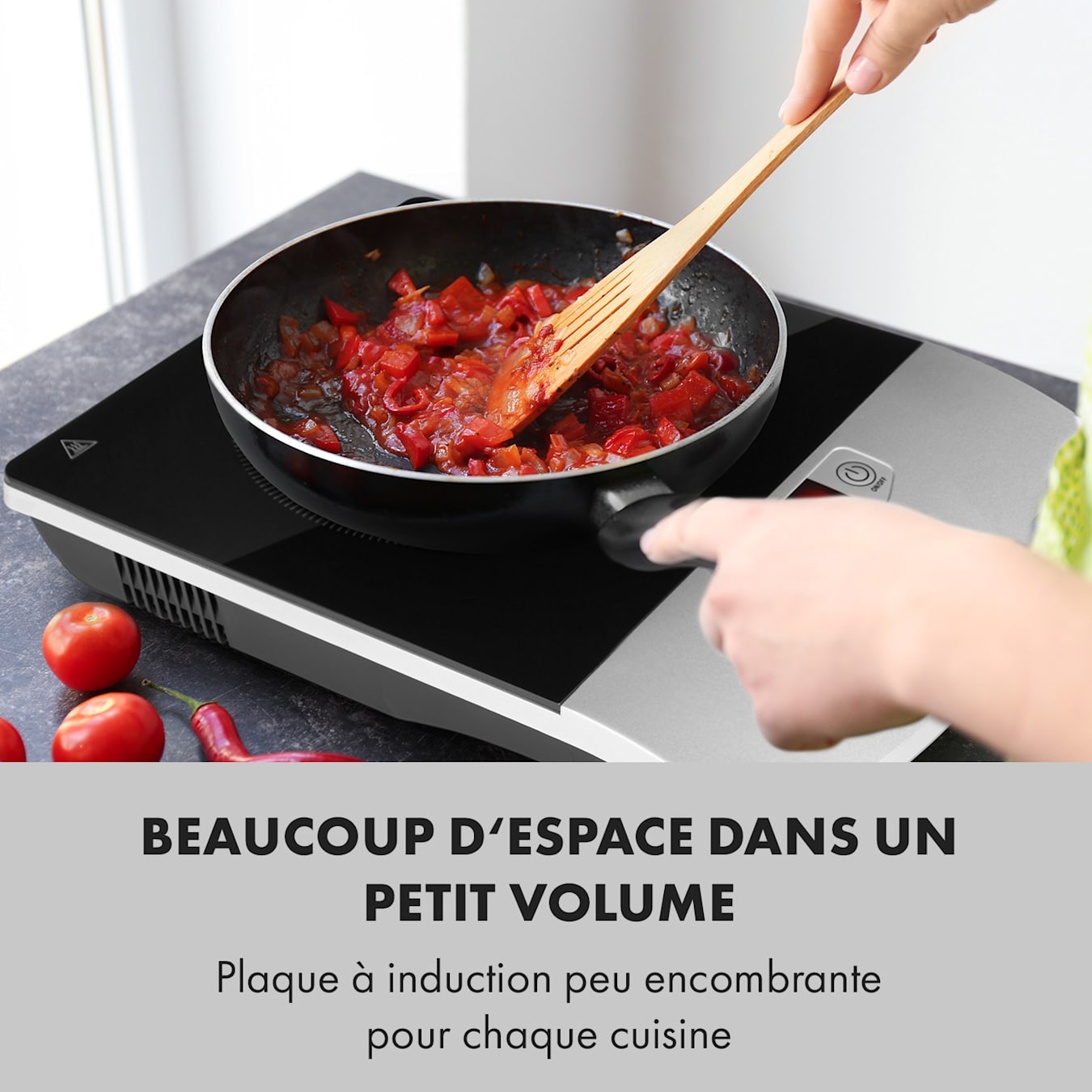 Plaque induction double : Cuisson de précision sur 12 niveaux de  température commandés par capteurs